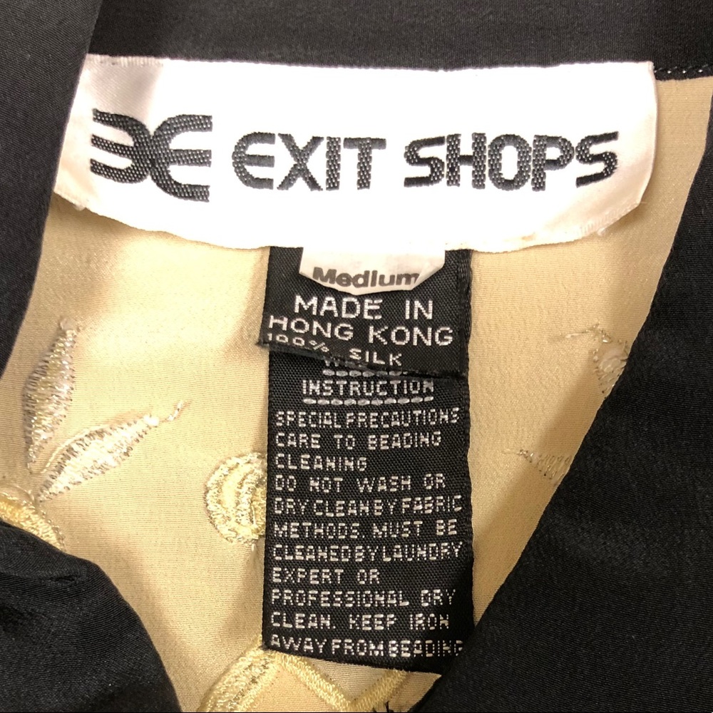 Exit Shops Silk Blouse With Beaded Design - image 3